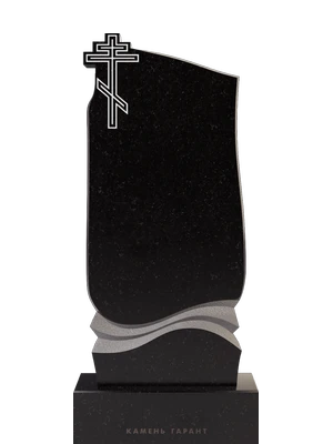 Православный памятник из карельского гранита гарббро-диабаза 